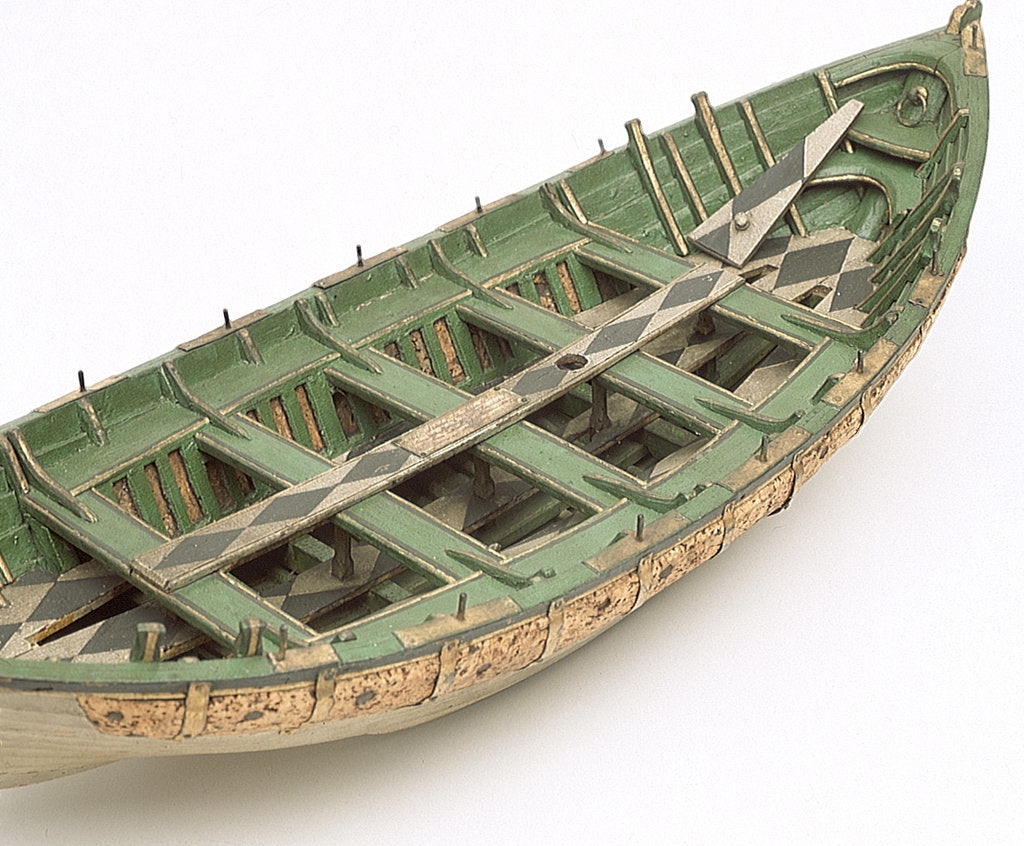 Detail of Full hull model, Greathead lifeboat, interior by Henry Greathead