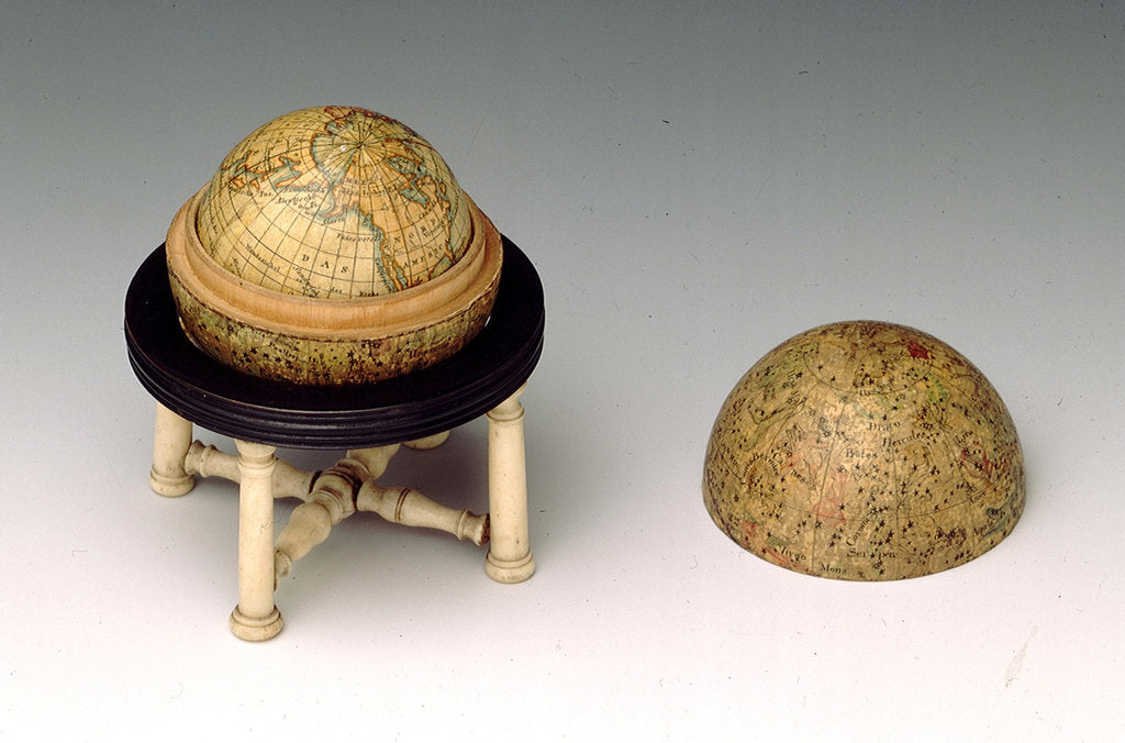 Detail of Nested spheres and stand by Johann Bernard Bauer