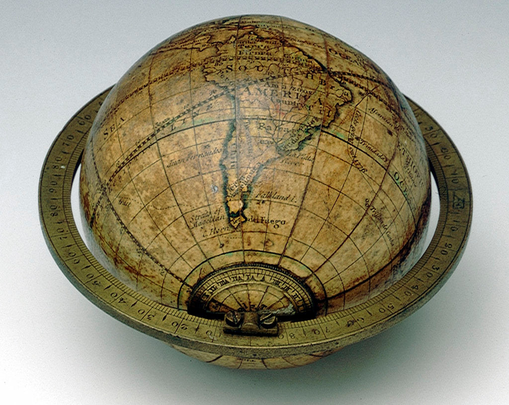 Detail of Sphere and meridian ring by Dudley Adams