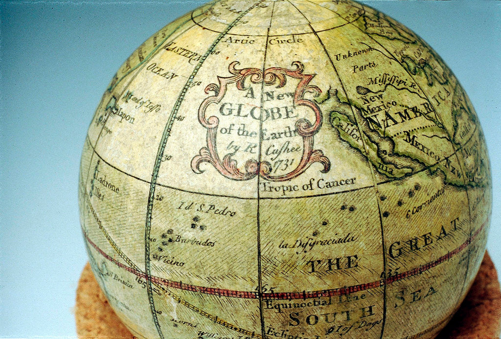 Detail of Cartouche in North Pacific Ocean by Richard Cushee