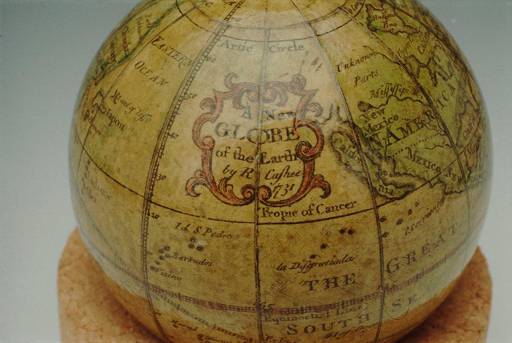 Detail of Cartouche in North Pacific Ocean by Richard Cushee
