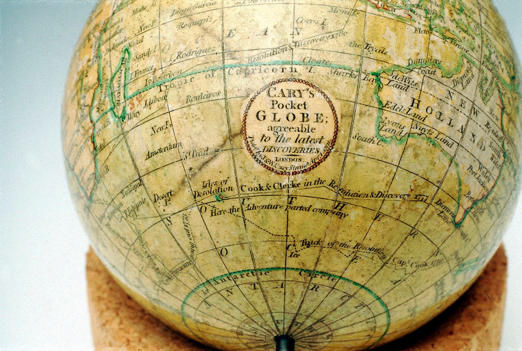 Detail of Cartouche in Indian Ocean by John Cary