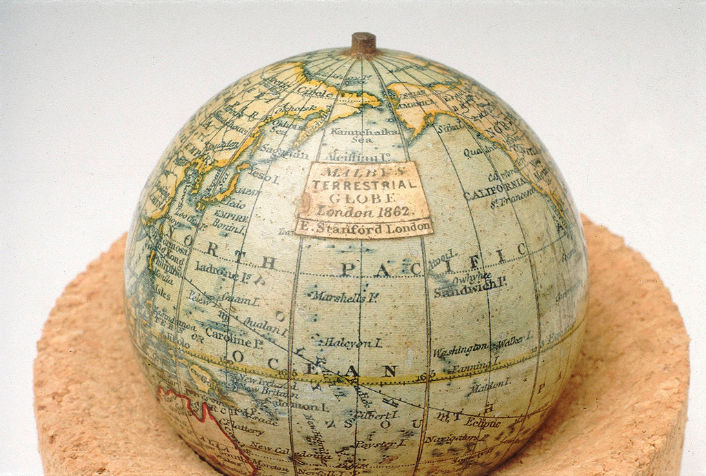 Detail of Cartouche in North Pacific Ocean by Edward Stanford