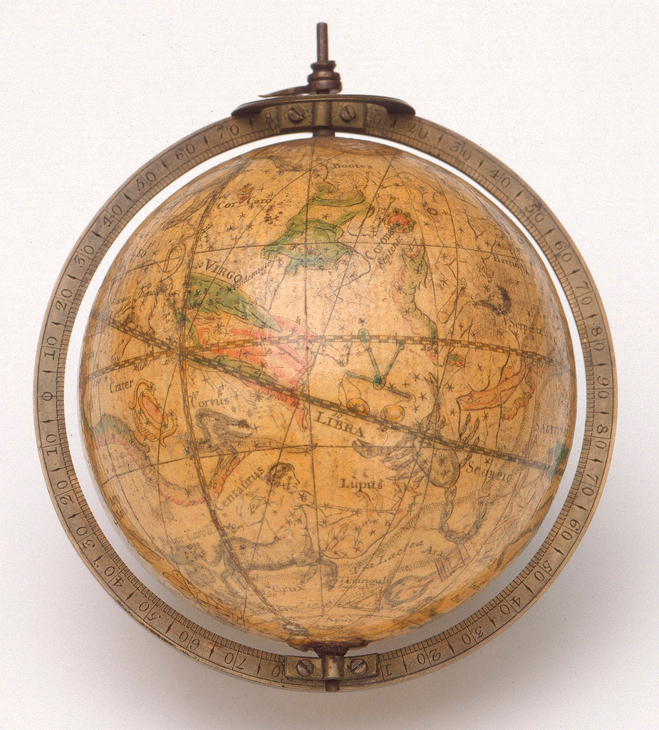 Detail of Sphere and meridian ring by John Senex