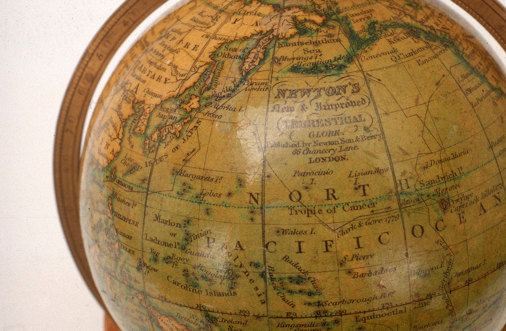 Detail of Inscription in North Pacific Ocean by Newton Son & Berry