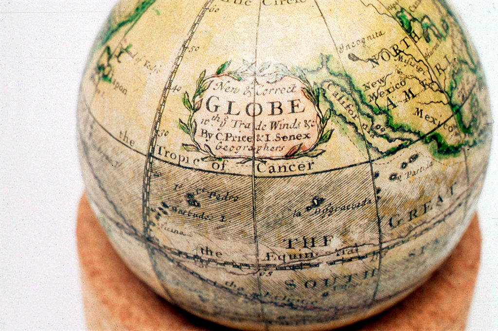 Detail of Cartouche in North Pacific Ocean by Charles Price
