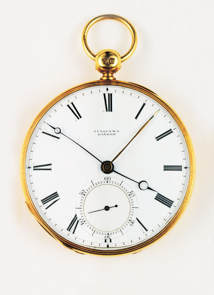 Detail of Gold local time watch by Vulliamy