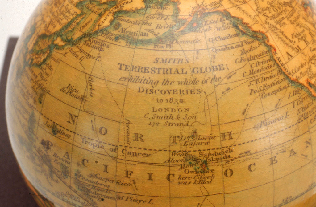 Detail of Inscription in North Pacific Ocean by Charles Smith & Son