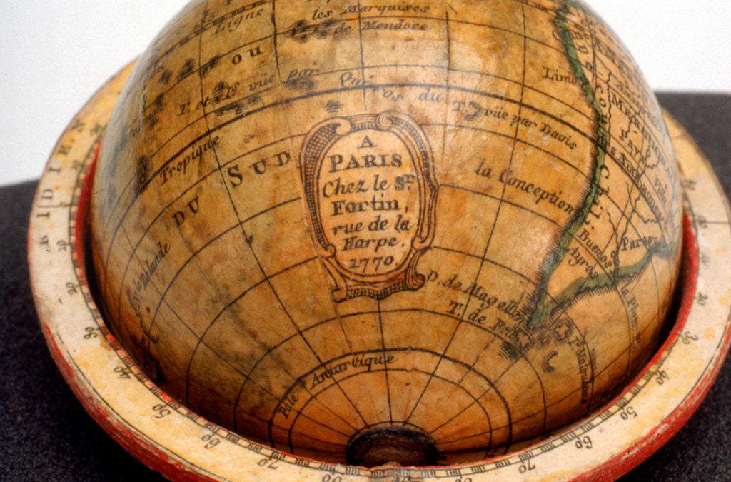 Detail of Cartouche in South Pacific Ocean by Jean Fortin