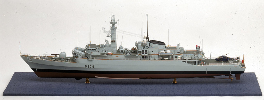 Detail of HMS 'Alacrity', port broadside by John R. Haynes