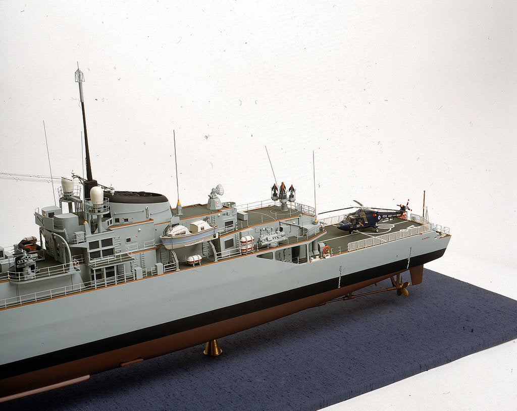 Detail of HMS 'Alacrity', port stern deck detail by John R. Haynes