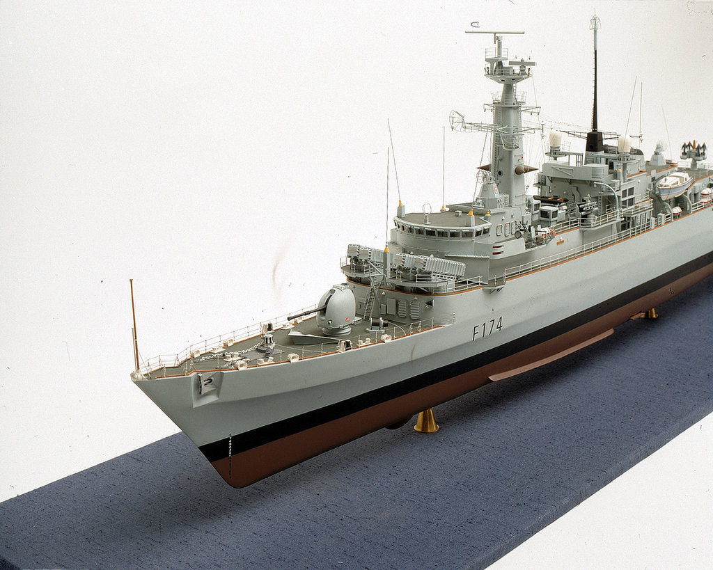 Detail of HMS 'Alacrity', port bow deck detail by John R. Haynes