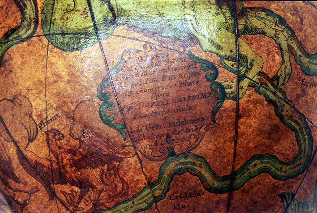 Detail of Cartouche below Cetus by Johann Gabriel Doppelmayr