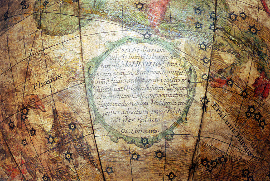 Detail of Inscription below Cetus by Georg Christoph Eimmart