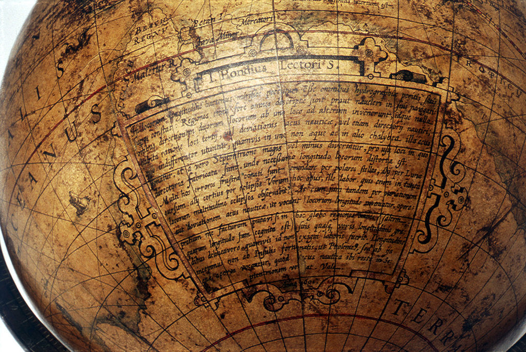 Detail of Address in hypothetical southern continent by Jodocus Hondius