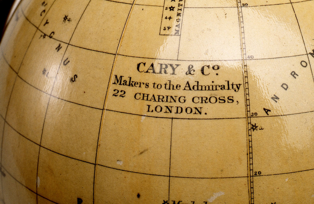 Detail of Inscription above Pegasus by Cary & Co