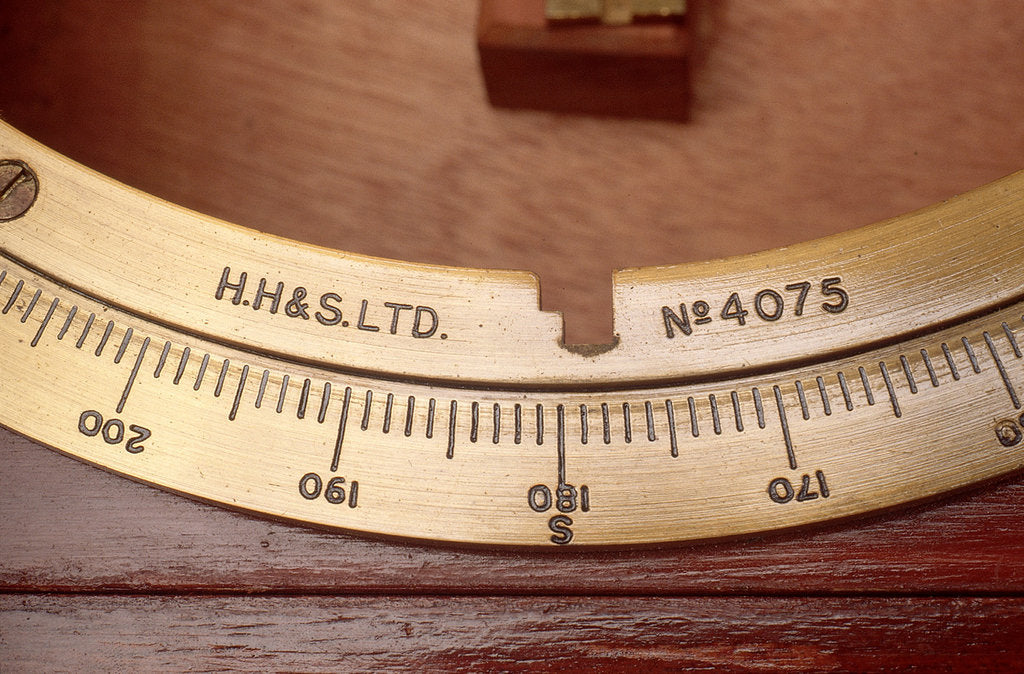 Detail of Inscription on meridian ring by Henry Hughes & Son