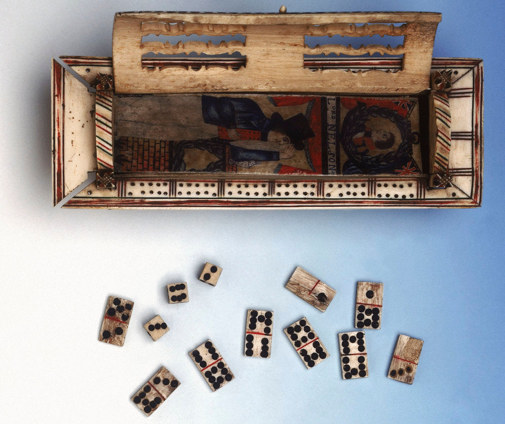 Detail of Commemorative Nelson domino box by French Armed Forces