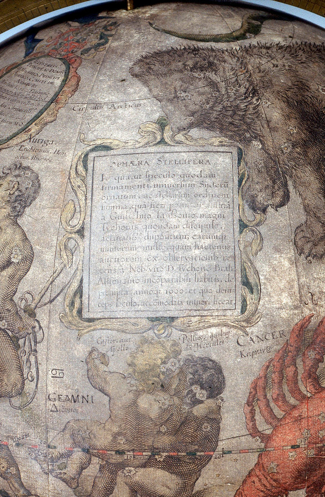 Detail of Title above Gemini by Willem Jansz Blaeu