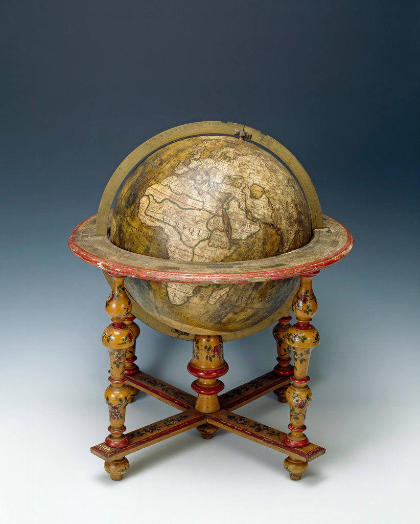 Detail of Terrestrial table globe by Guillaume de L'Isle