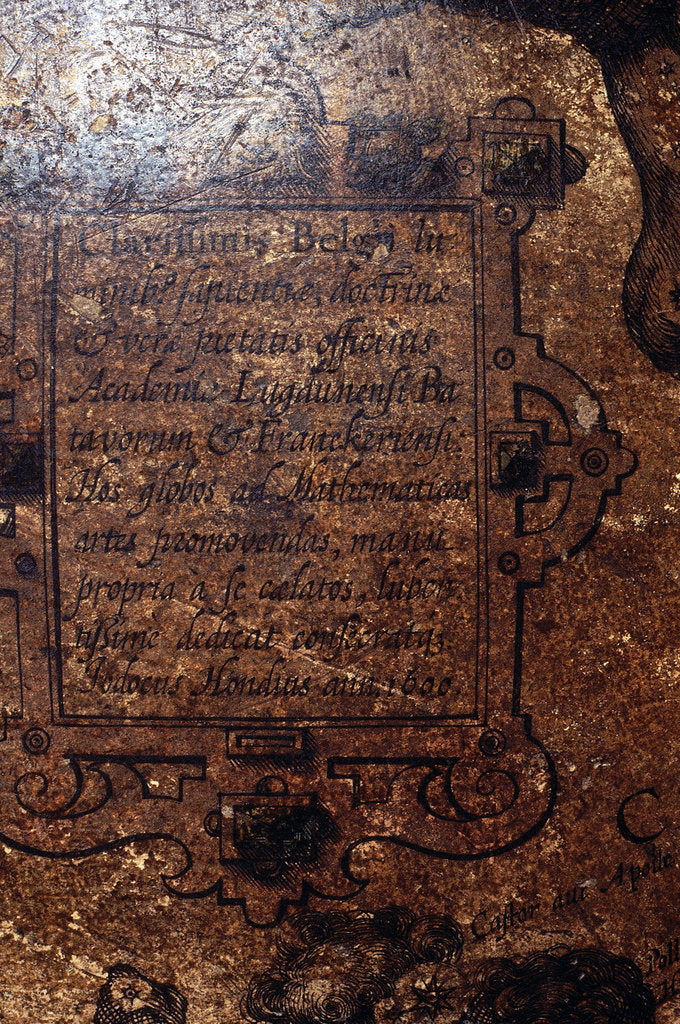Detail of Dedication in front of Ursa Major by Jodocus Hondius