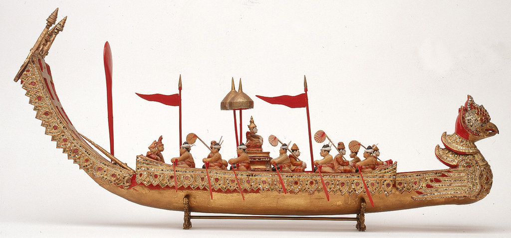 Detail of Royal barge, starboard broadside by unknown