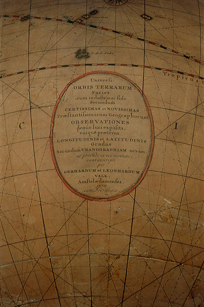 Detail of Title in South Pacific Ocean by Gerard Valk