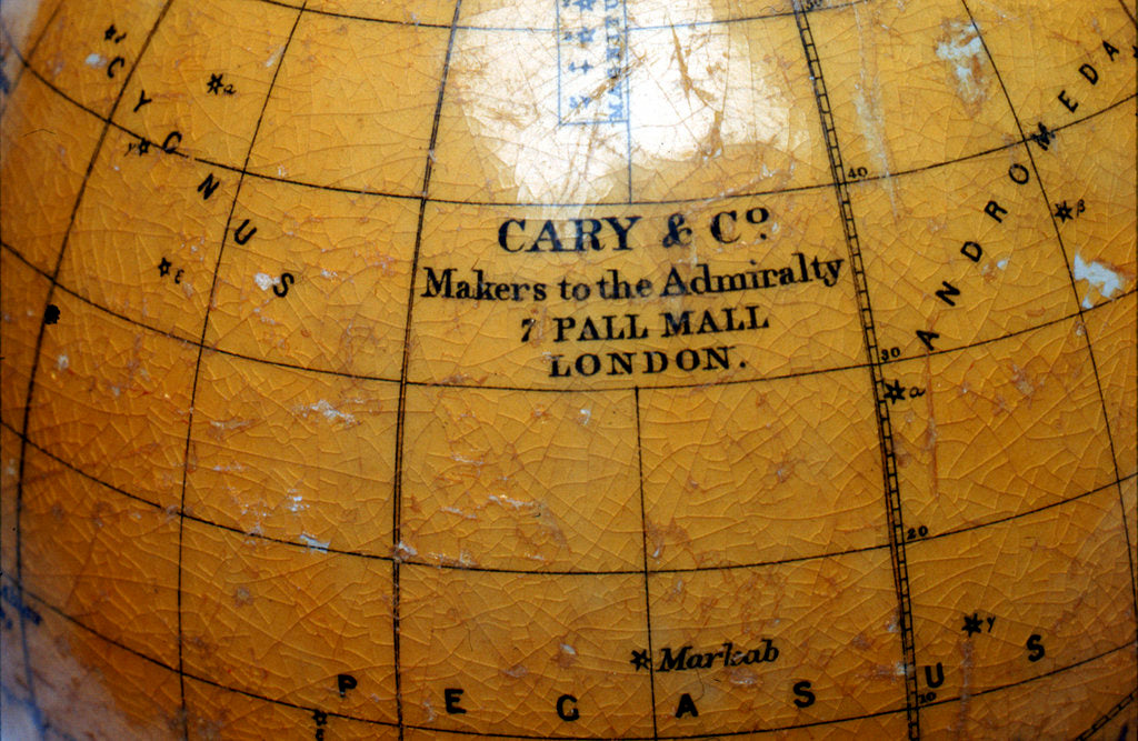 Detail of Inscription above Pegasus by Cary & Co