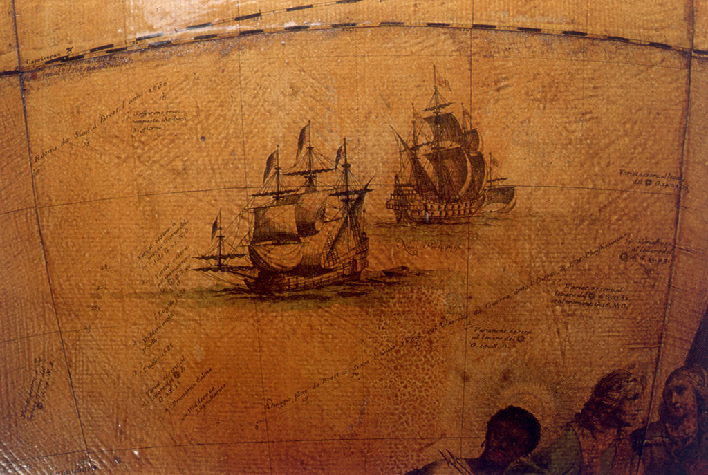 Detail of Track from Brest to Siam by Vincenzo Coronelli