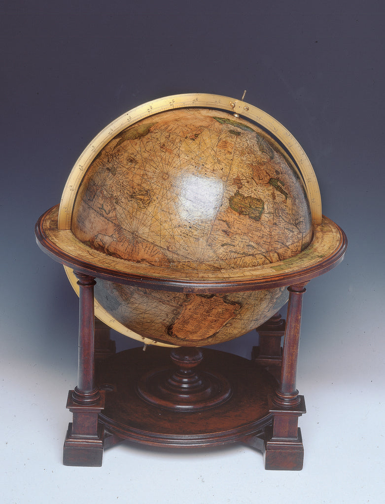 Detail of Terrestrial table globe by Mercator by Gerard Mercator