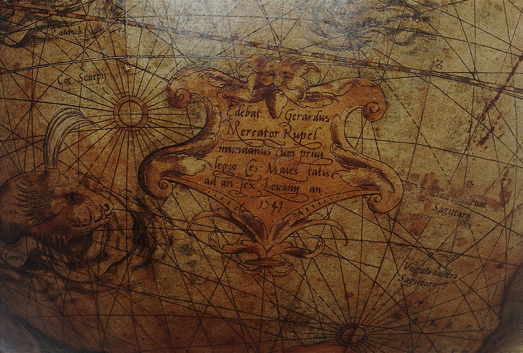 Detail of Imprint in Pacific Ocean by Gerard Mercator
