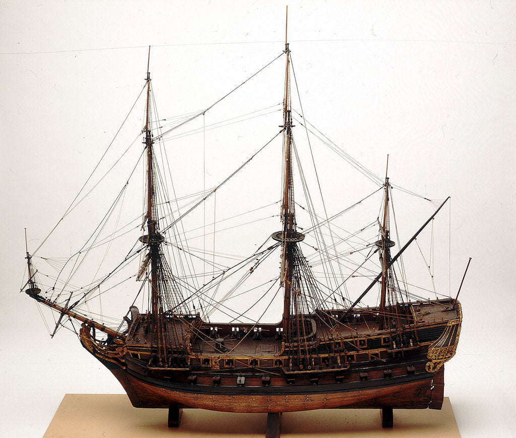 Detail of Dutch East Indiaman 'Zeven Provincien' by unknown