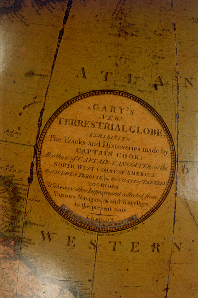 Detail of Cartouche in Atlantic Ocean by John Cary