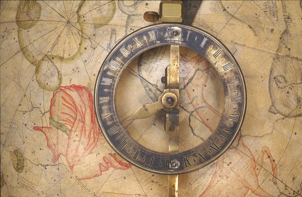 Detail of hour circle with pointer by John Senex
