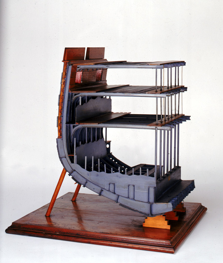 Detail of Midship sectional model of HMS 'Warrior' (1860) by unknown