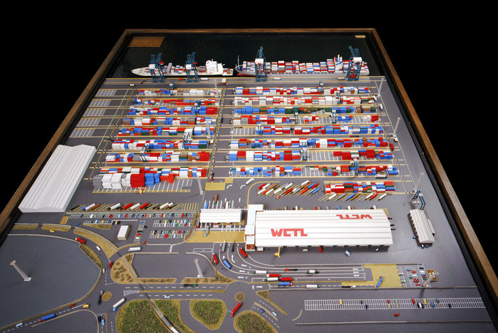 Detail of Model of the Walton Container Terminal IN COPYRIGHT? by Minima Industrial Modelmaking
