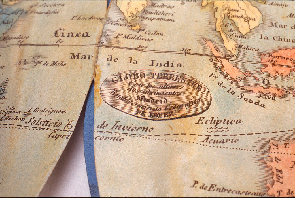 Detail of Inscription in Indian Ocean by Pedro Martin de Lopez