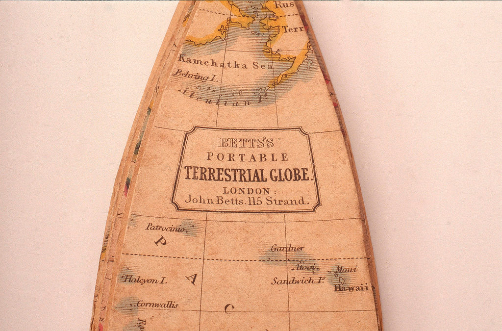 Detail of Cartouche in North Pacific Ocean by John Betts