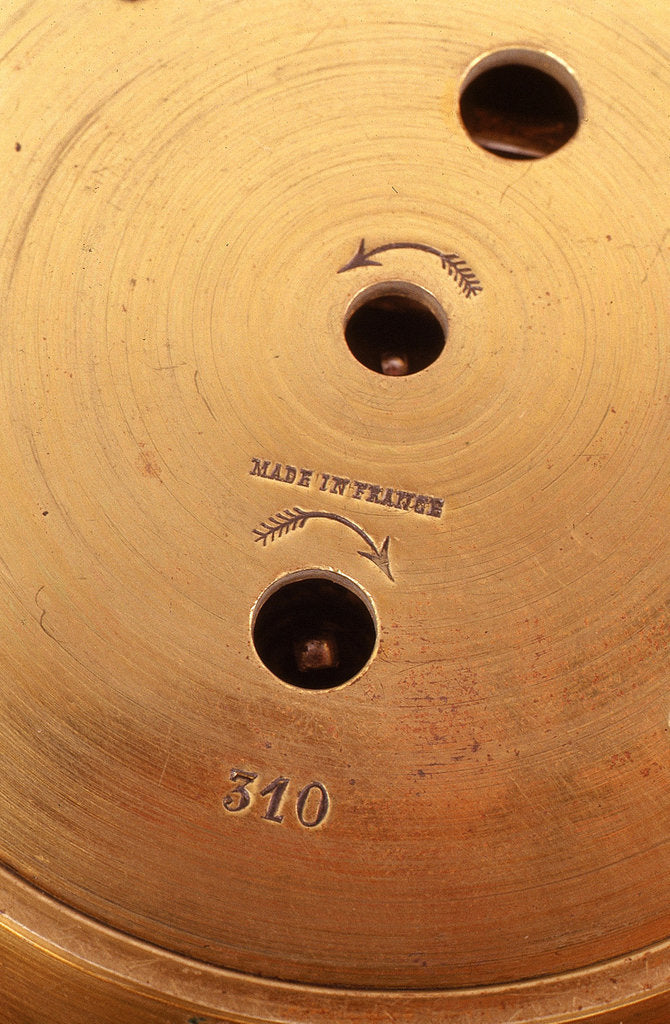 Detail of Inscription under base by S. Smith & Son
