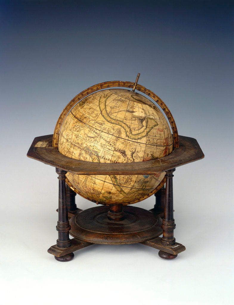 Detail of Celestial table globe by Matthaeus Seutter