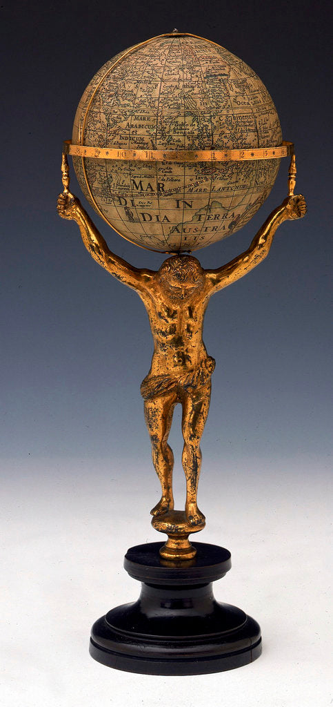 Detail of Sphere and stand by Johannes Janssonius