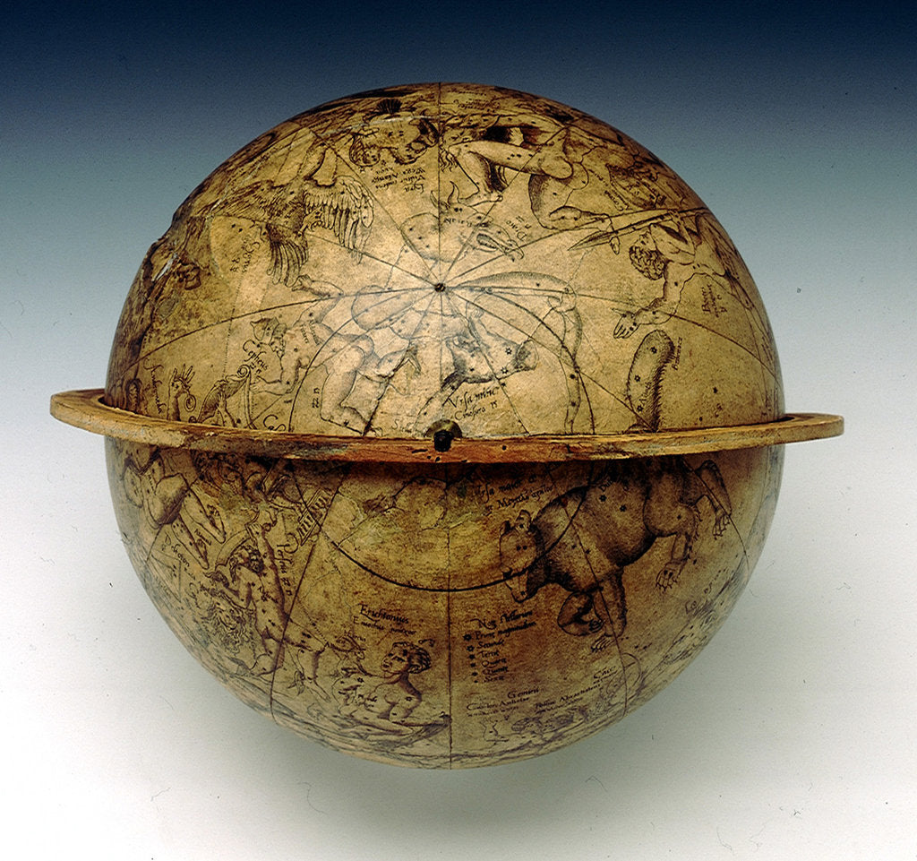 Detail of Sphere showing the North Pole by Gemma Frisius