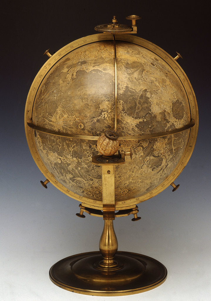 Detail of Selenographia globe by John Russell