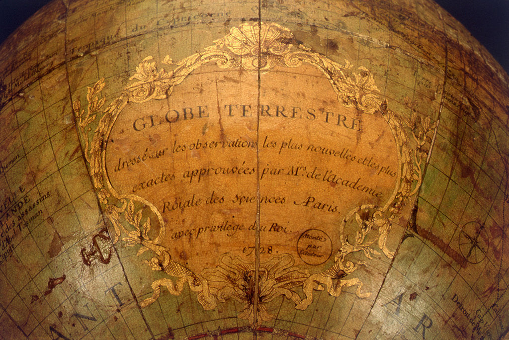 Detail of Title in South Pacific Ocean by Jean Antoine Nollet