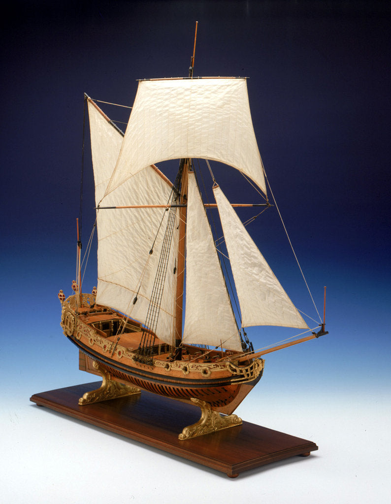 Detail of Skeleton model, royal yacht, starboard by unknown