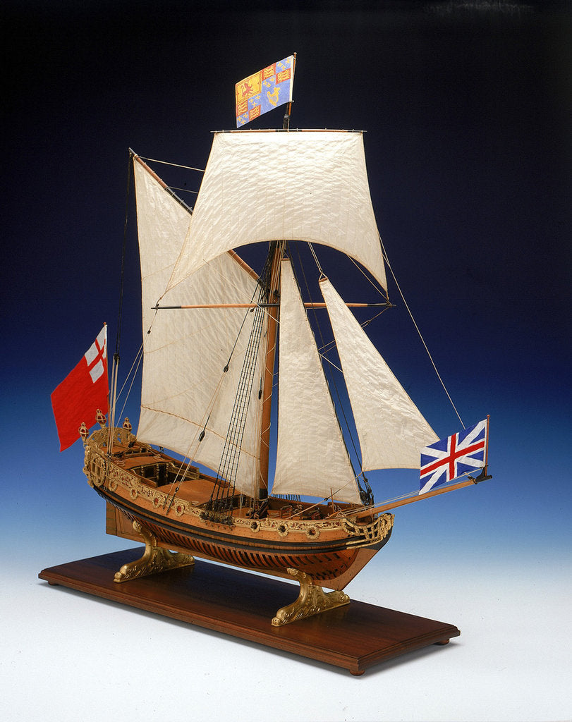Detail of Skeleton model, royal yacht, starboard by unknown