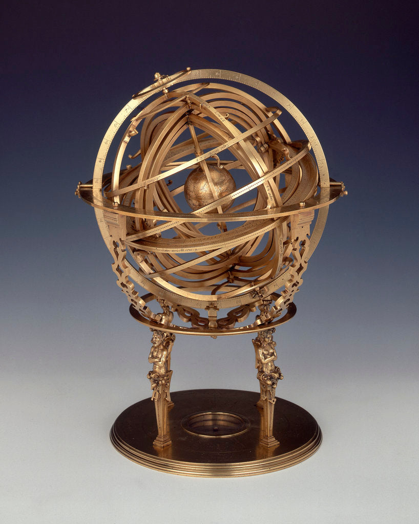 Detail of Armillary sphere by Gualterus Arsenius