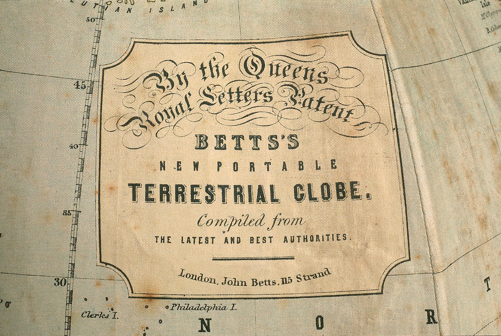 Detail of Cartouche in North Pacific Ocean by John Betts