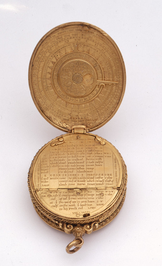 Detail of Astronomical compendium, leaves Va and IVb by Humphrey Cole