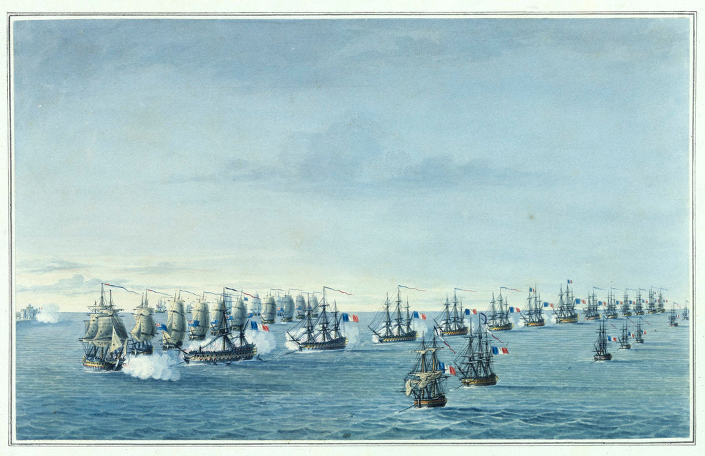 Detail of Battle of the Nile, 1-2 August 1798 by Cooper Willyams